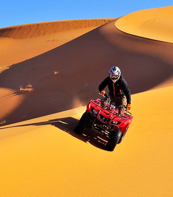 Quad biking in the Erg Chebbi dunes, Merzouga