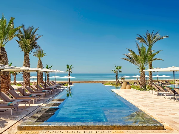 Infinity pool facing the Atlantic, Fairmont Taghazout Bay
